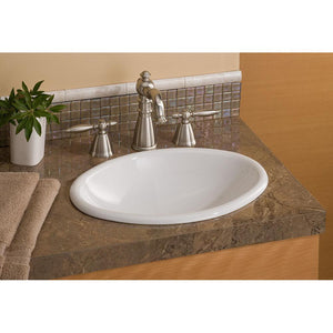 Cheviot 1102-WH Round Mini Oval Drop-In Sink  - White