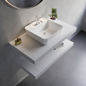 Cheviot 1239-WH-1 Square Serena Vessel Sink  - White