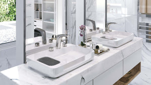 Cheviot 1309-WH-8 Square Infinity Single Vessel Sink  - White