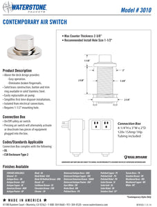 Waterstone 7825-4 Fulton Bridge Faucet 4Pc. Suite