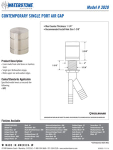 Waterstone 7825-4 Fulton Bridge Faucet 4Pc. Suite