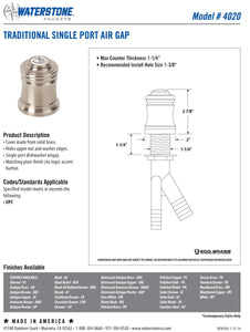 Waterstone 4800-4 Annapolis Prep Faucet 4pc. Suite