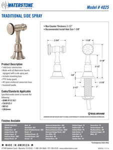 Waterstone 6100-18-2 Towson Bridge Faucet w/18" Articulated Spout - Lever Handles 2pc. Suite