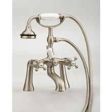 Load image into Gallery viewer, Cheviot 5106 5100 Series Offset Deck-Mount Tub Filler - Lever Handles - Porcelain Accents