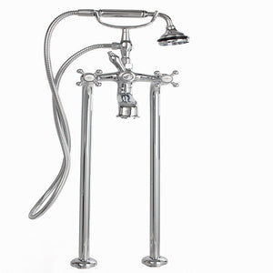 Cheviot 5117/3965 5100 Series Free-Standing Tub Filler - Lever Handles - Metal Accents