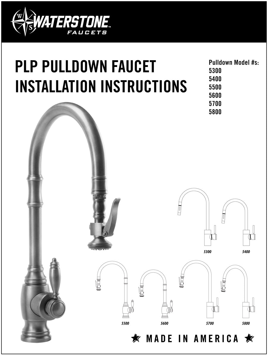 Waterstone 5500-4 Traditional Extended Reach PLP Pull Down Faucet 4pc. –  Plumbing Overstock