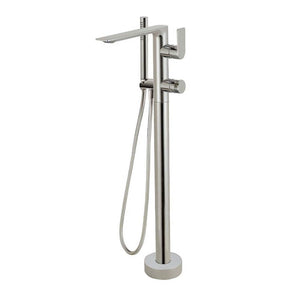 Aquabrass ABFB92N85 92N85 Alpha FloorMount Tub Filler with Handshower - Trim Only