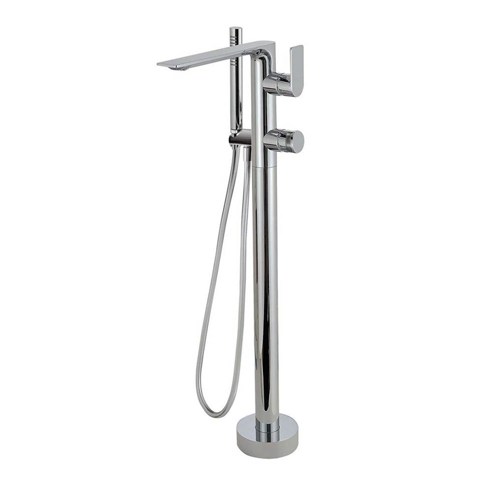 Aquabrass ABFB92N85 92N85 Alpha FloorMount Tub Filler with Handshower - Trim Only