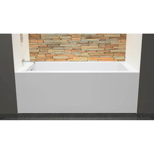 Wet Style BC1106-L-SBNT Cube Bath 60 X 32 X 21 - 3 Walls - L Hand Drain - Built In Nt O/F Sb Drain