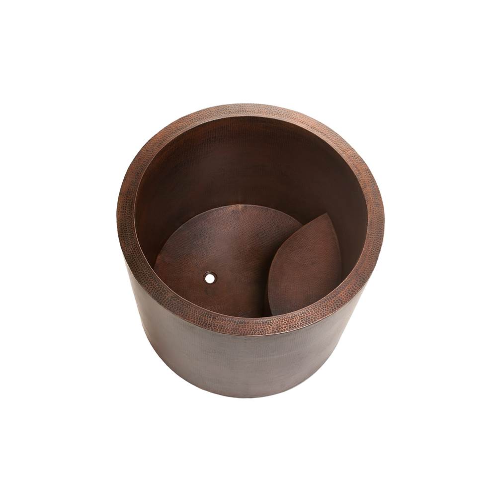 Premier Japanese Style Soaking Hammered Copper Tub  BTR45DB