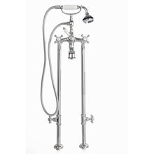 Load image into Gallery viewer, Cheviot 5102/3970-LEV 5100 Series Free-Standing Tub Filler With Stop Valves - Lever Handles - Porcelain Accents