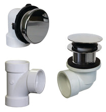 Load image into Gallery viewer, Westbrass D593PHRK Illusionary Overflow Sch. 40 PVC Plumbers Pack with Tip Toe Bath Drain