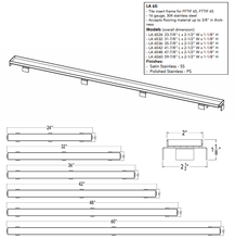 Load image into Gallery viewer, Infinity Drain LA 6532 32&quot; LA 65 Grate 1 1/4&quot; High