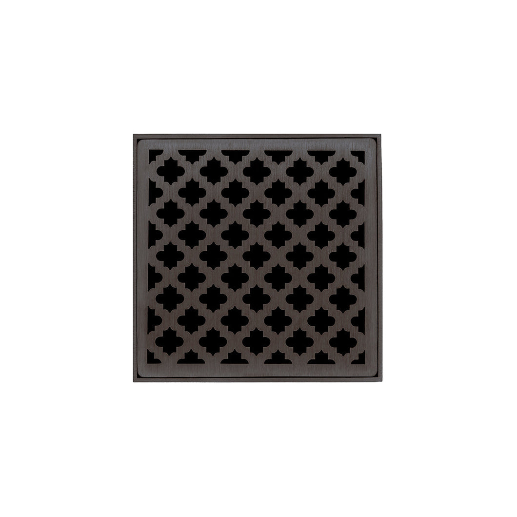 Infinity Drain MD 4-2A 4” x 4” MD 4 - Strainer - Moor Pattern & 2