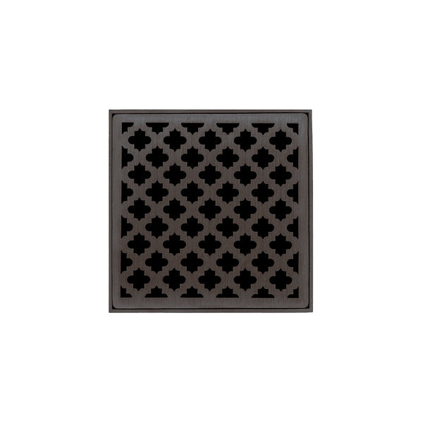 Infinity Drain MD 4-2A 4” x 4” MD 4 - Strainer - Moor Pattern & 2" Throat w/ABS Drain Body 2” Outlet