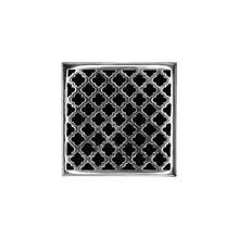 Load image into Gallery viewer, Infinity Drain MD 4-2A 4” x 4” MD 4 - Strainer - Moor Pattern &amp; 2&quot; Throat w/ABS Drain Body 2” Outlet