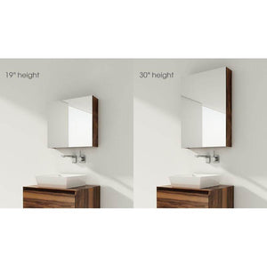 Wet Style M34ME-2-LED Furniture M - Mirrored Cabinet 34 X 19-1/8 Height - Led Option - Oak Wenge