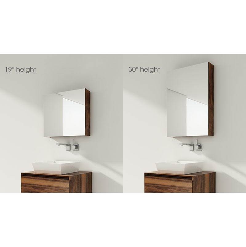 Wet Style M7030ME-1-LED Furniture M - Mirrored Cabinet 70 X 30 Height - Led Option - Oak Natural