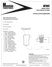 Load image into Gallery viewer, Mountain Plumbing MT951 Round &quot;Classic Touch&quot; Waste Disposer Air Switch