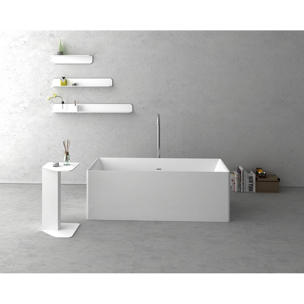 Cheviot 4131-WW Navona Solid Surface Bathtub - White Interior with White Exterior