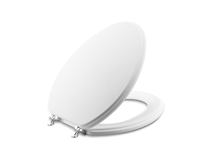 Kallista P70003-PB-0 Kalligraphos Toilet Seat, Elongated in Stucco White