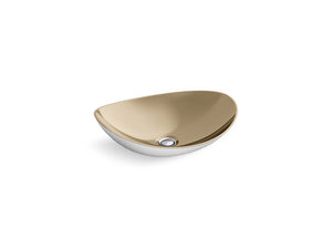 Kallista P74108-WHT-PTB Myam Vessel in Polished Bronze