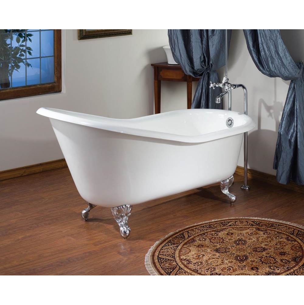 Cheviot 2159-WW-7 Slipper Cast Iron Bathtub With Faucet Holes