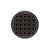 Infinity Drain RVD 5-3I 5” x 5” RVD 5 - Strainer - Weave Pattern & 4" Throat w/Cast Iron Drain Body 3” Outlet