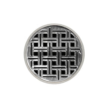 Load image into Gallery viewer, Infinity Drain RVD 5-3I 5” x 5” RVD 5 - Strainer - Weave Pattern &amp; 4&quot; Throat w/Cast Iron Drain Body 3” Outlet