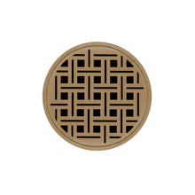 Load image into Gallery viewer, Infinity Drain RVD 5-3I 5” x 5” RVD 5 - Strainer - Weave Pattern &amp; 4&quot; Throat w/Cast Iron Drain Body 3” Outlet