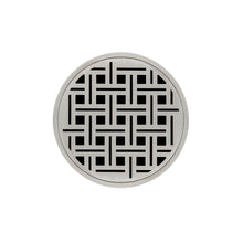 Load image into Gallery viewer, Infinity Drain RVD 5-3I 5” x 5” RVD 5 - Strainer - Weave Pattern &amp; 4&quot; Throat w/Cast Iron Drain Body 3” Outlet