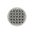 Infinity Drain RVD 5-3I 5” x 5” RVD 5 - Strainer - Weave Pattern & 4" Throat w/Cast Iron Drain Body 3” Outlet