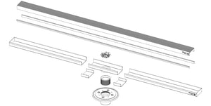 Infinity Drain SAS 6596 96" Complete Kit for S-AS 65 (Formerly AS 6596 PS)