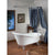 Cheviot 2108-WW Slipper Cast Iron Bathtub With Continuous Rolled Rim