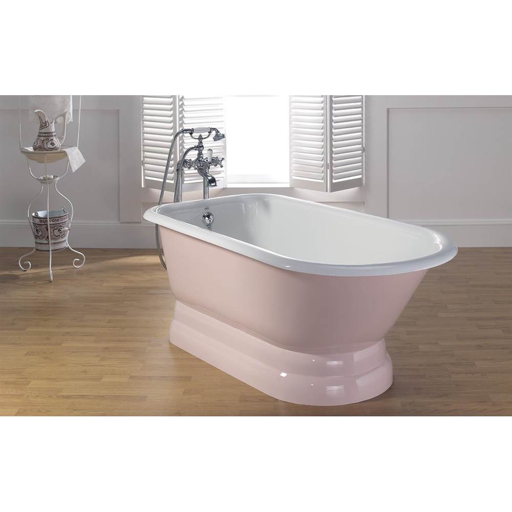 Cheviot 2178 Traditional Cast Iron Bathtub With Pedestal Base And Faucet Holes