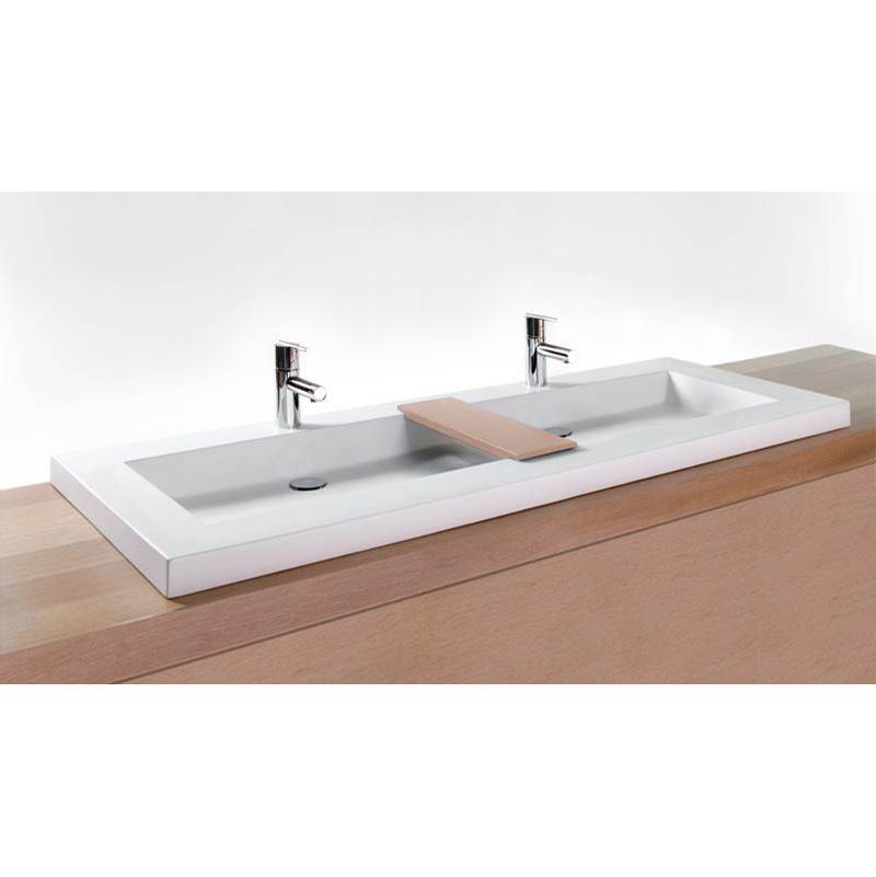 Wet Style VCS60T-O-BN-MA Lav - Cube - 60 X 22 X 2 - Trough - Bn O/F - White Matte