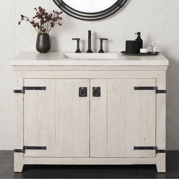 Native Trails VNB480 48" Americana Vanity Base in Whitewash