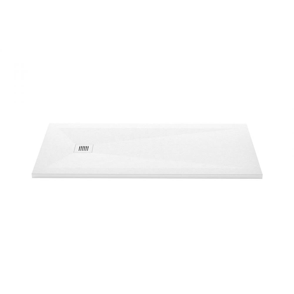 Wet Style DFL6030E-AS Shower Base - Feel - 60 X 30 - End Drain - White Slate