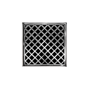 Infinity Drain XD 5-3I 5” x 5” XD 5 - Strainer - Criss-Cross Pattern & 4" Throat w/Cast Iron Drain Body 3” Outlet