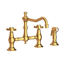 Load image into Gallery viewer, Newport Brass 945-1 Fairfield Kitchen Bridge Faucet With Side Spray