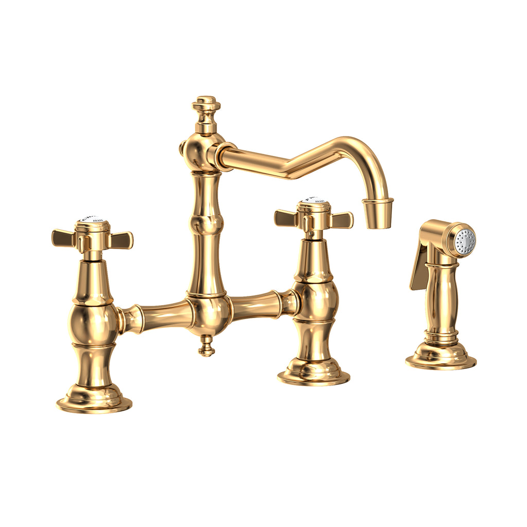 Newport Brass 945-1 Fairfield Kitchen Bridge Faucet With Side Spray ...