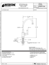 Load image into Gallery viewer, Waterstone 1200H Hampton Hold Only Filtration Faucet - Lever Handle