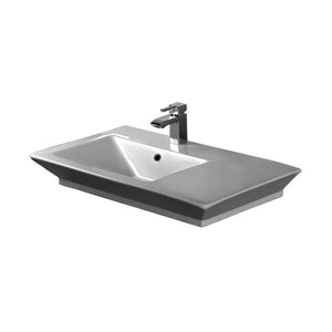 Barclay 4-360WH Opulence Above Counter Basin 1 - Hole 31 - 1/2 Rect. Bowl  - White