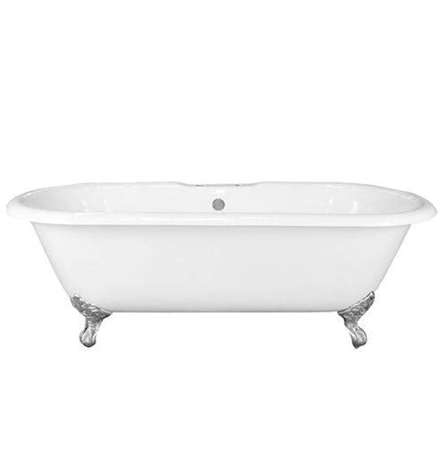 Griffin 61″ Cast Iron Slipper Tub Kit – Brushed Nickel Accessories