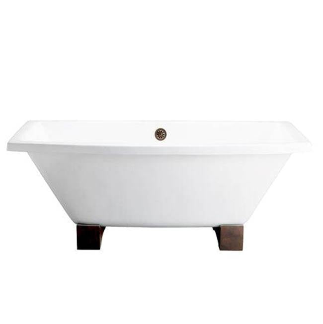 Barclay TKADTS67-WBN3 Clawfoot Shower and Soaking Bathtub Combo