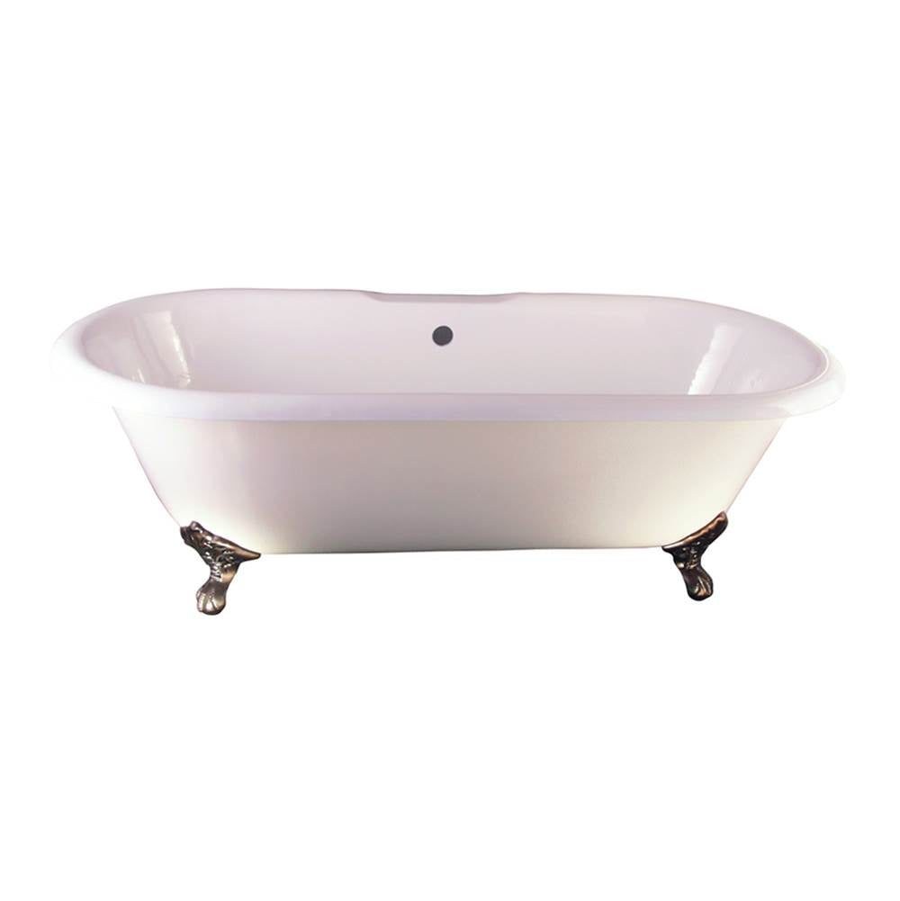 Barclay TKADTS67-WBN3 Clawfoot Shower and Soaking Bathtub Combo