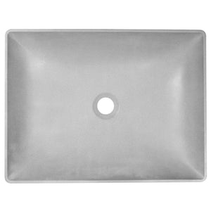 Linkasink AC02 Lily Concrete Rectangle Semi-Recessed Vessel Sink